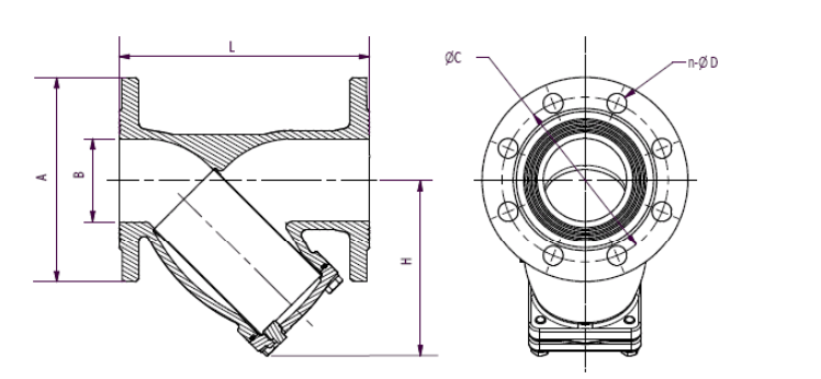AG尊时凯龙人生就阀门Y型过滤器结构图 AG尊时凯龙人生就阀门Y型过滤器结构图