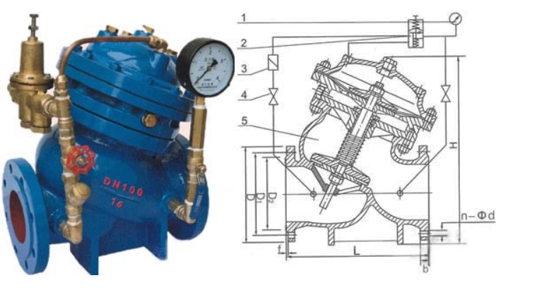 AG尊时凯龙人生就可调式减压稳压阀YX741X结构图